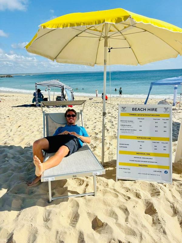 Sam Newman at Forster Beach Hut